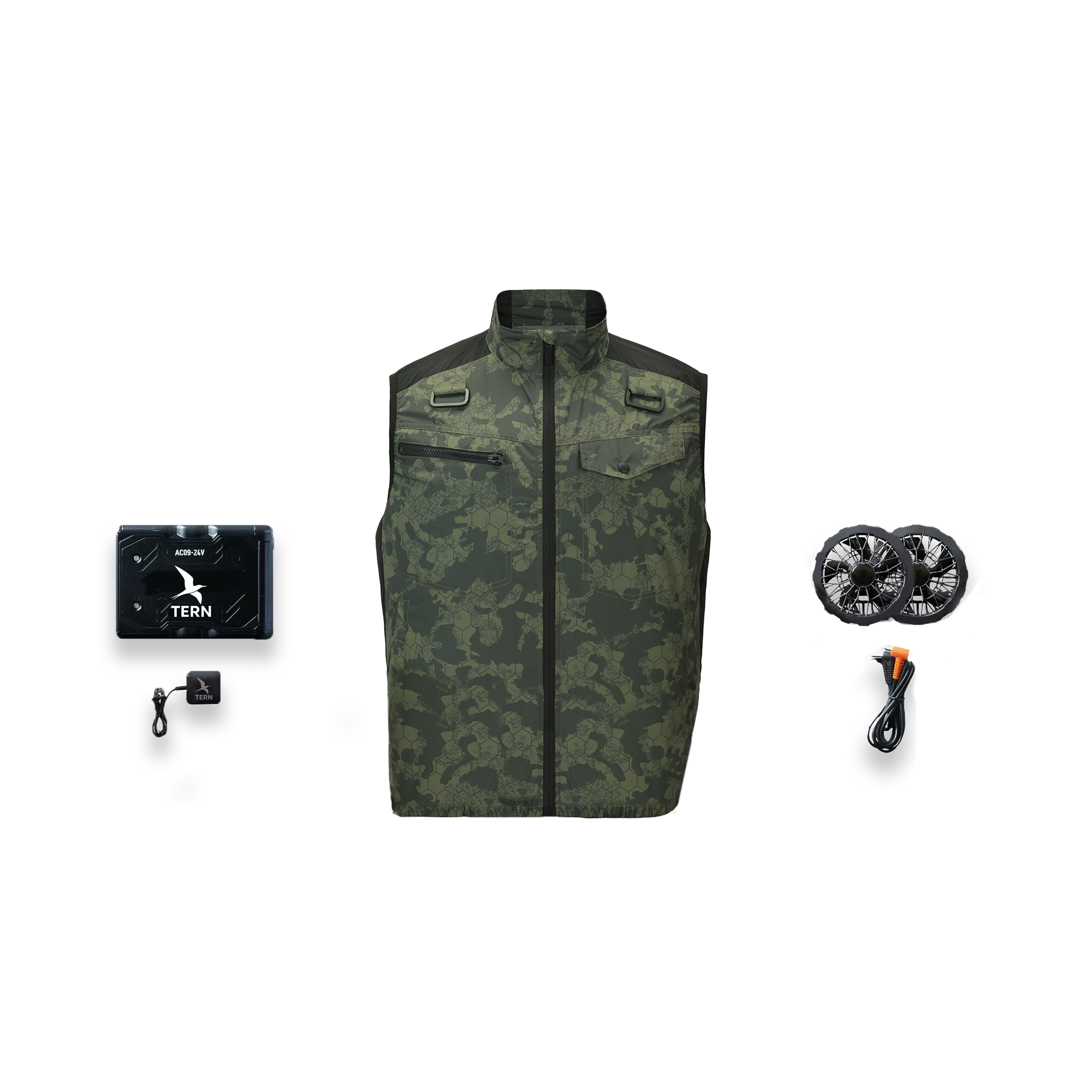 24V Battery-Powered Fan-Cooled Vest Complete Cooling System