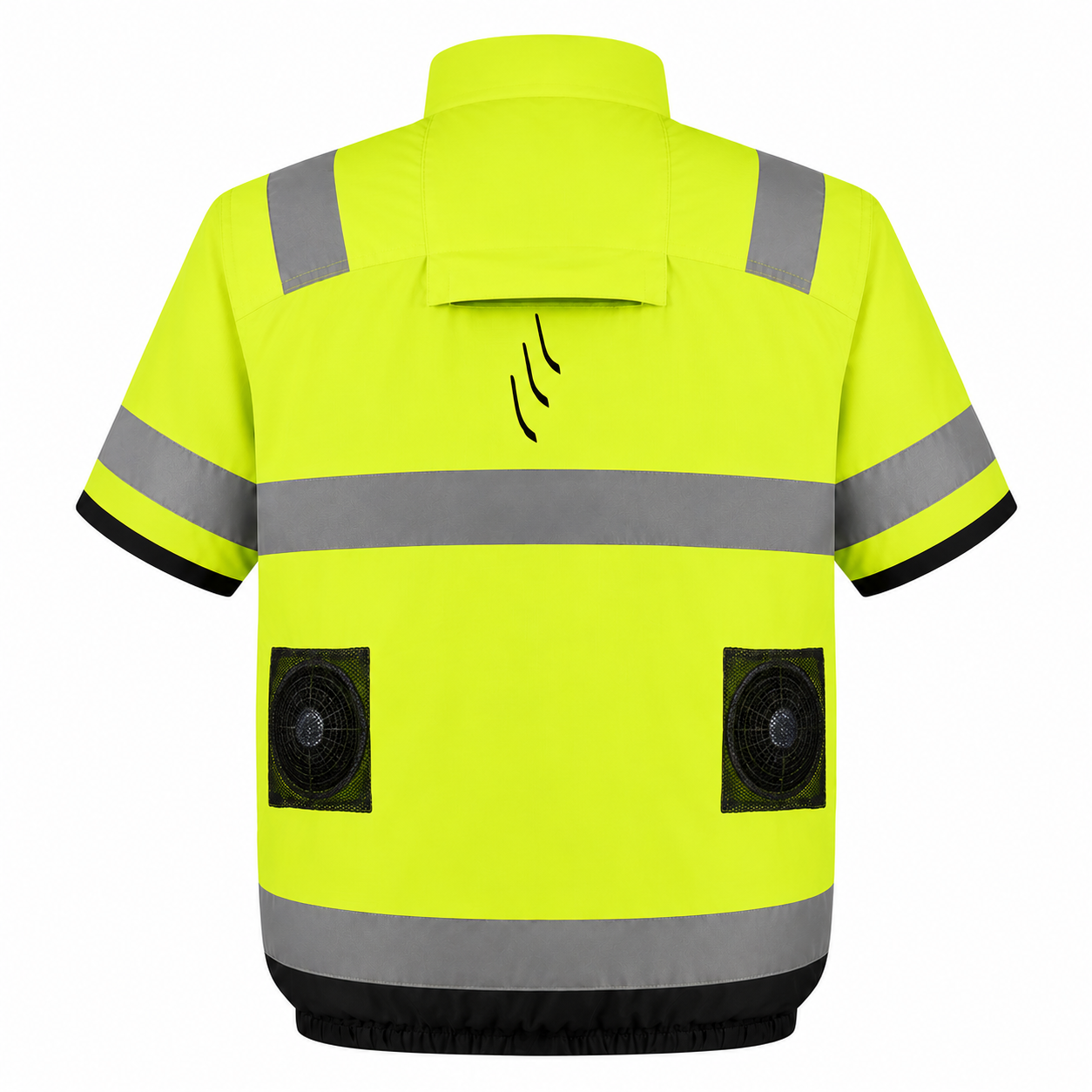 30V Battery-Powered High Vis Fan-Cooled Short Sleeve Complete Cooling System