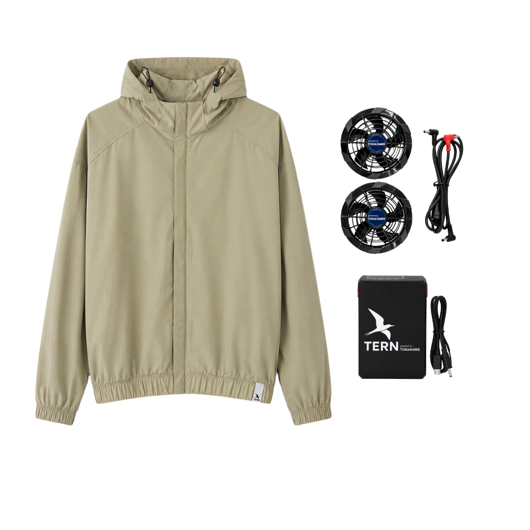 30V Battery-Powered Fan-Cooled Long Sleeve Complete Cooling System Kit
