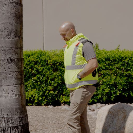 24V Battery-Powered Fan-Cooled Safety Vest Hi-Vis Complete Cooling System